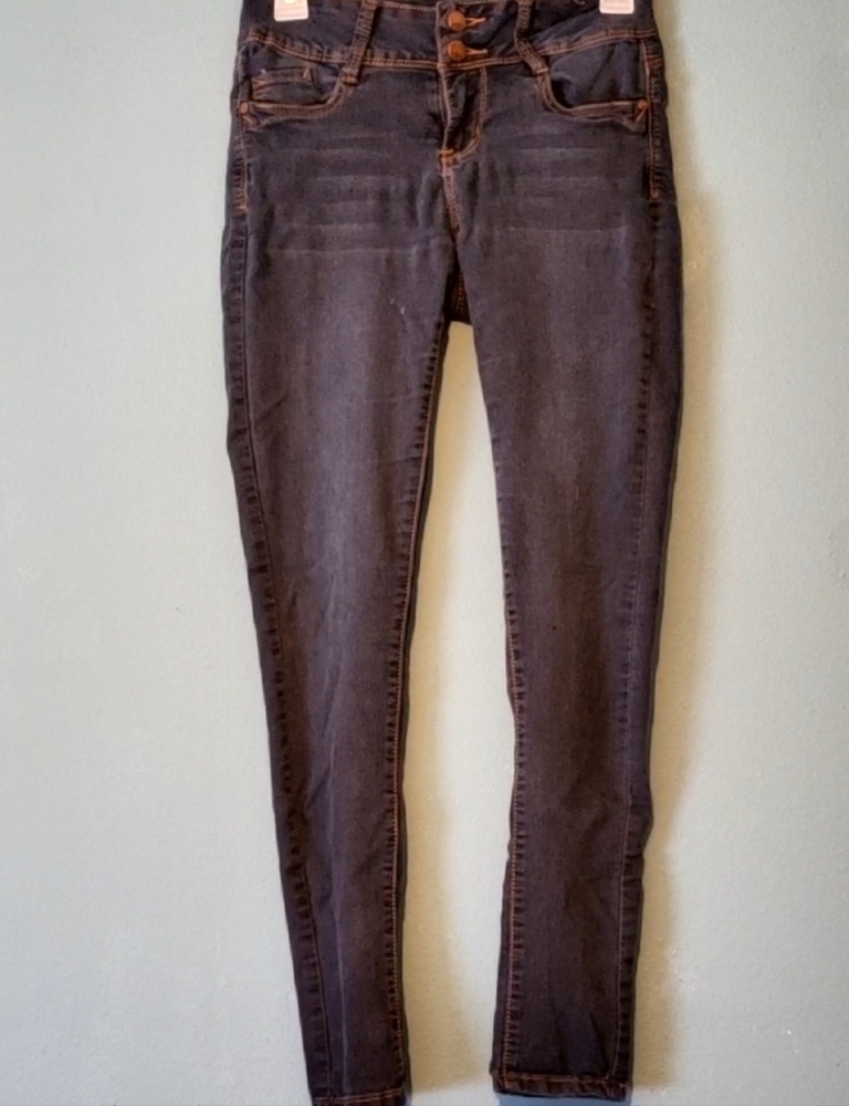 Hailey Jeans Dark Blue Denim Jeans Stretch Skinny Leg size 5